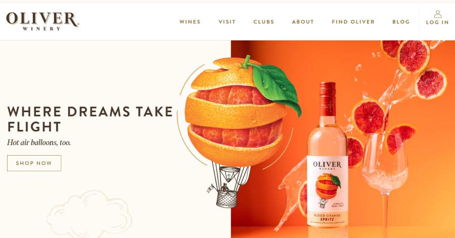 Oliver - Wine Website Oliver Winery - Wine Website Examples