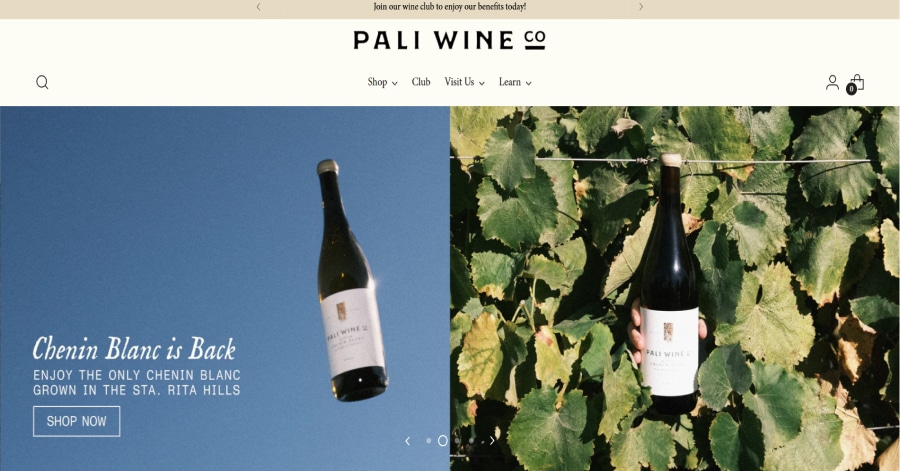 Pali Wine - Wine Website Pali Wine - Wine Website Examples
