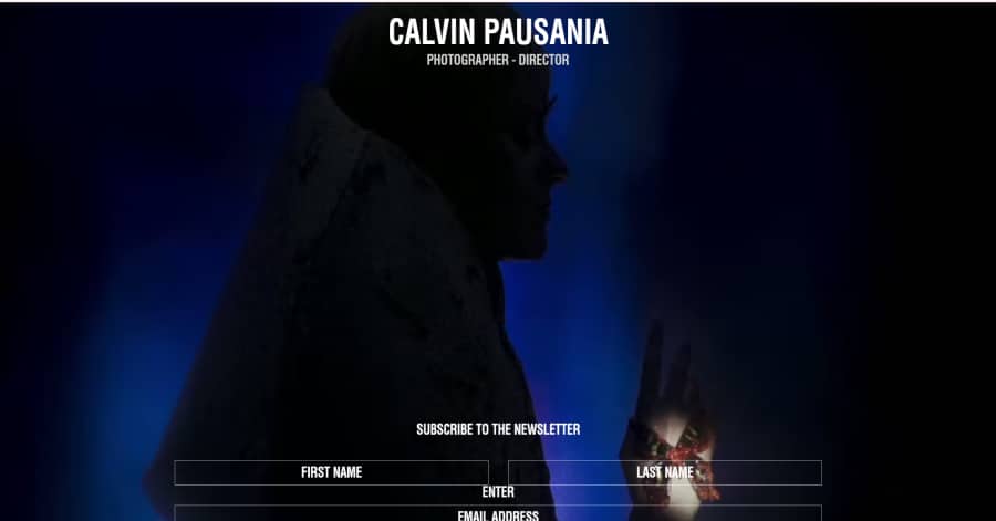 Calvin Pausania Wix Website Example