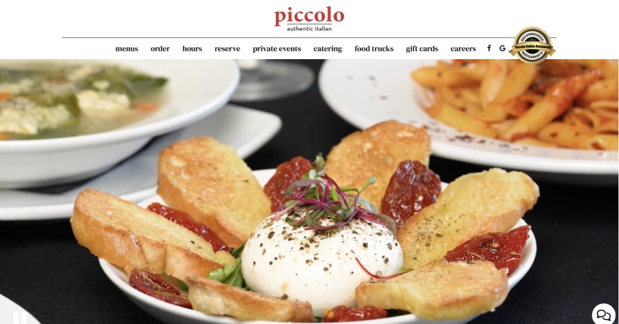 Piccolo - Food Truck Website Example