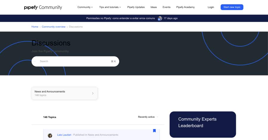 Pipefy Community - Forum Website Example bettermode community - forum website examples