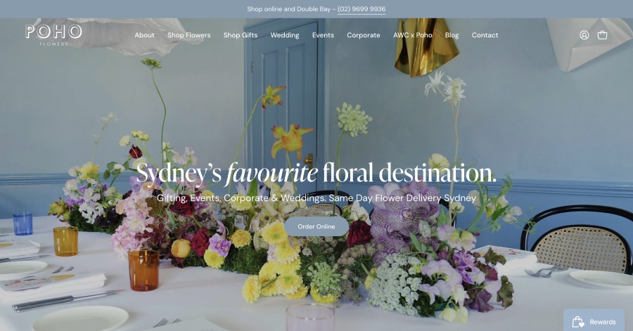Poho Flowers - Flower Shop Website Example Poho Flowers - Flower Shop Website Example