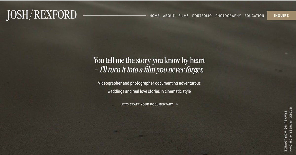 Rexford - Videographer Website