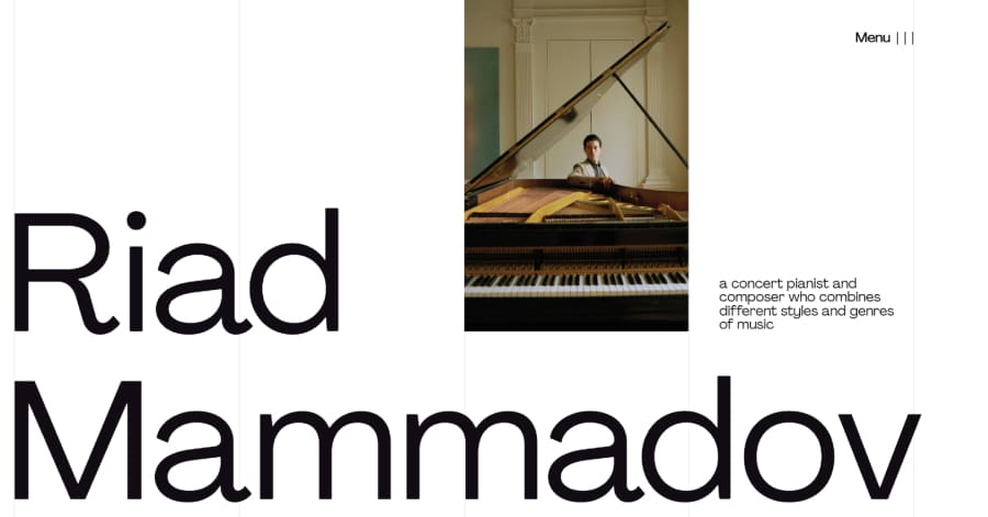 Riad Mammadov - Vertical Scrolling Website Examples