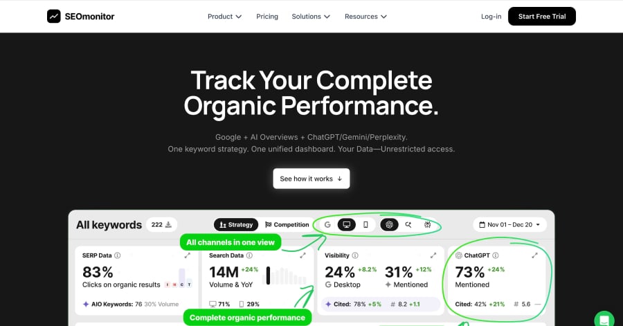 SEOmonitor - GatsbyJS Website Example