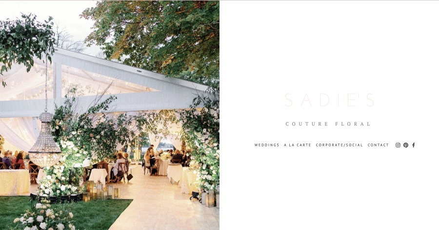 Sadie's Couture Floral - Flower Shop Website Example Sadie's Couture Floral - Flower Shop Website Example