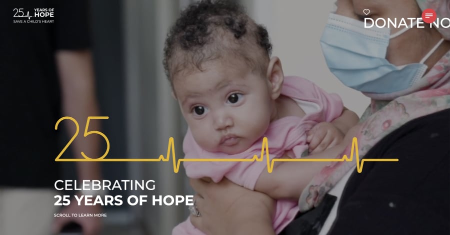 Save A Child's Heart - Healthcare Website Example Save A Child's Heart - Healthcare Website Example