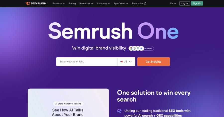 SemRush - High Converting Website Example SemRush - High Converting Website Example
