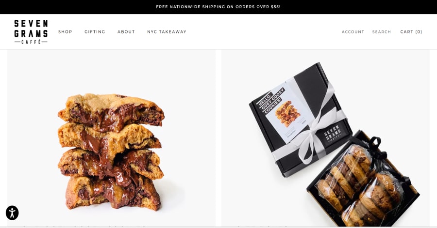 Seven Grams - Wix Landing Page Seven Grams Caffé - Wix Website Example