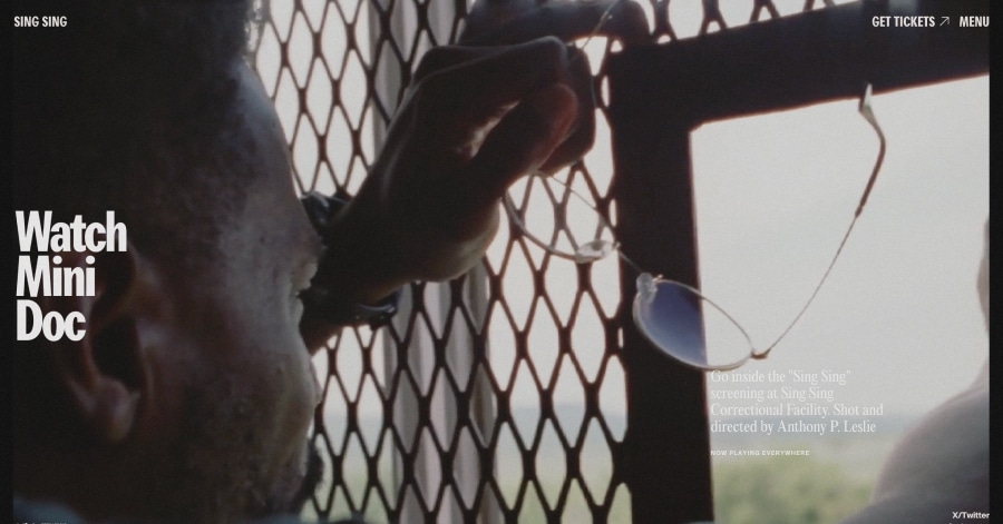 Sing Sing - Full-Screen Video Website Example