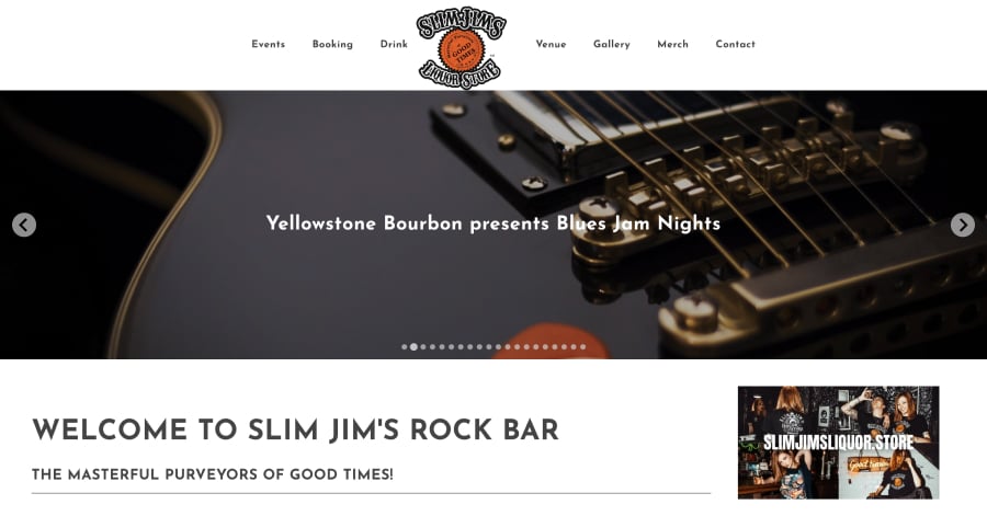 Slim Jim's - Liquor Store Website Example