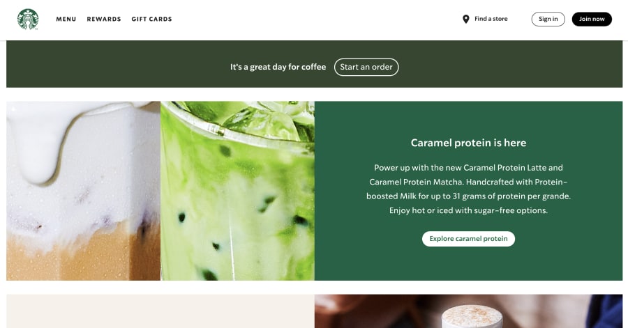Starbucks - Franchise Website Example Starbucks - Franchise Website Example