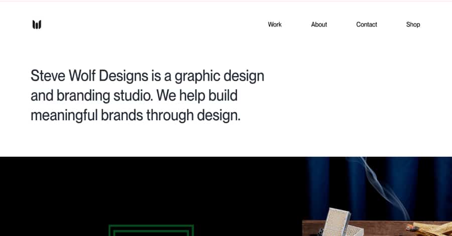 Steve Wolf Portfolio Website Example