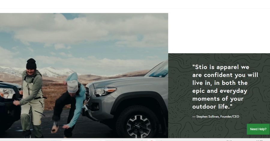 Stio - Website Testimonial Example Ciana Newman - Model Website Examples