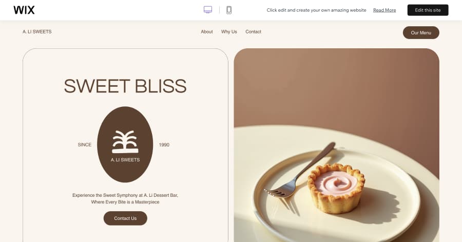 Sweet Bliss - Bakery Website Template Sweet Bliss - Bakery Website Template