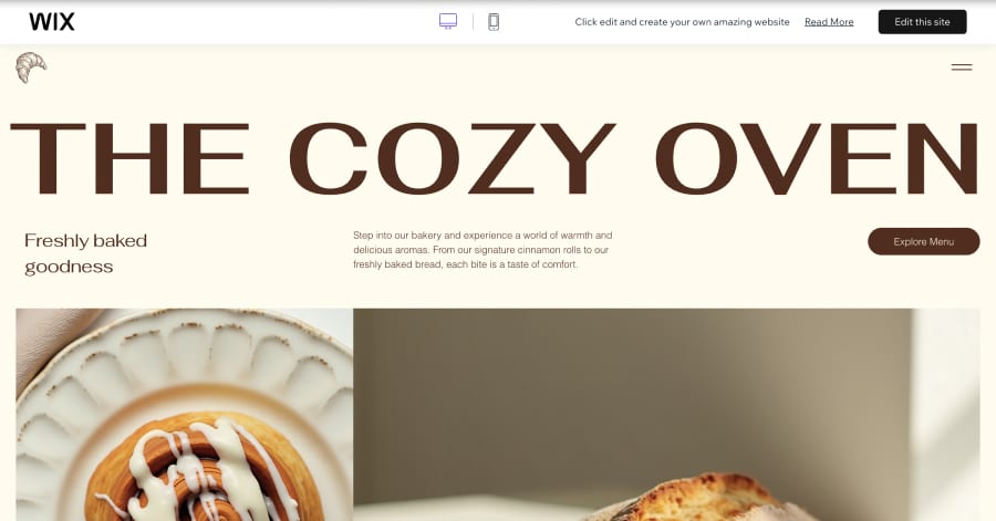 The Cozy Oven - Bakery Website Template The Cozy Oven - Bakery Website Template