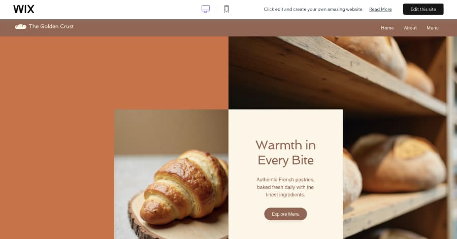 The Golden Crust - Bakery Website Template The Golden Crust - Bakery Website Template