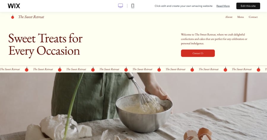 The Sweet Retreat - Bakery Website Template The Sweet Retreat - Bakery Website Template