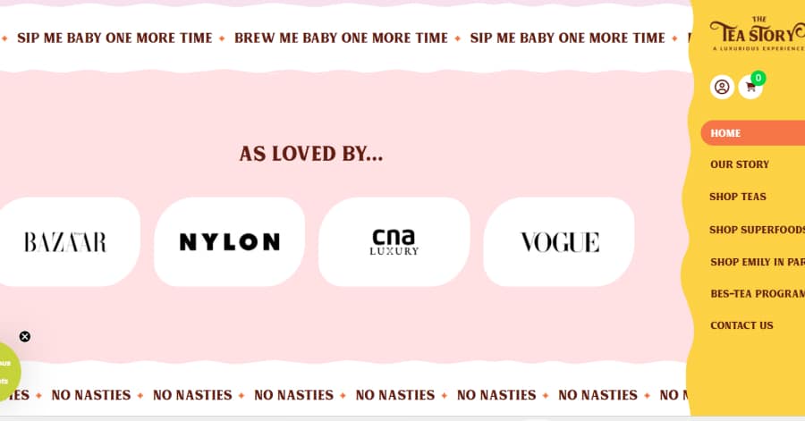 The Tea Story - Website Testimonial Example Ira Pavlona - Model Website Examples