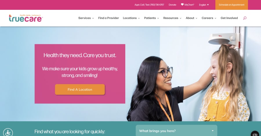 True Care - Healthcare Website Example