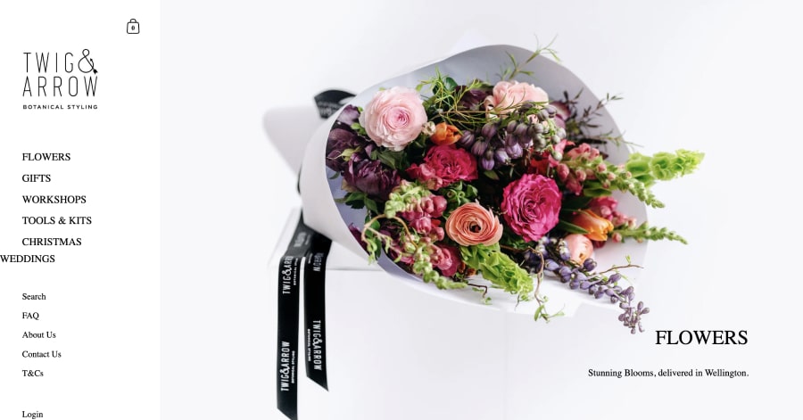Twig & Arrow - Flower Shop Website Example Twig & Arrow - Flower Shop Website Example