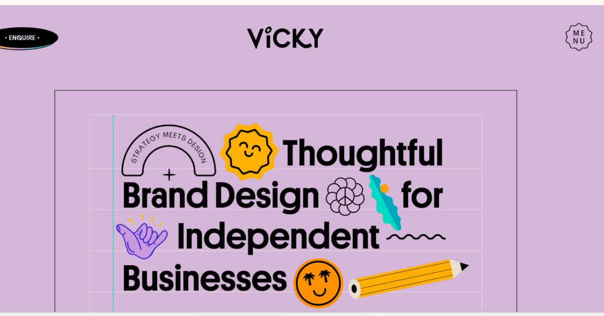 Vicky - Purple Web Design Retrock - Bilingual Website Examples