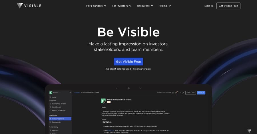 Visible - Flat Design Website Example