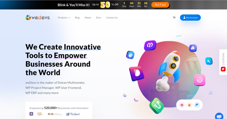 WeDevs - Mega Menu Website Example