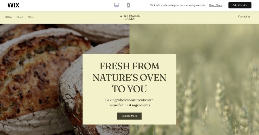 Wholesome Bakes - Bakery Website Template Wholesome Bakes - Bakery Website Template