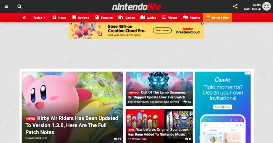 nintendolife - Gaming Website Example nintendolife - Gaming Website Example