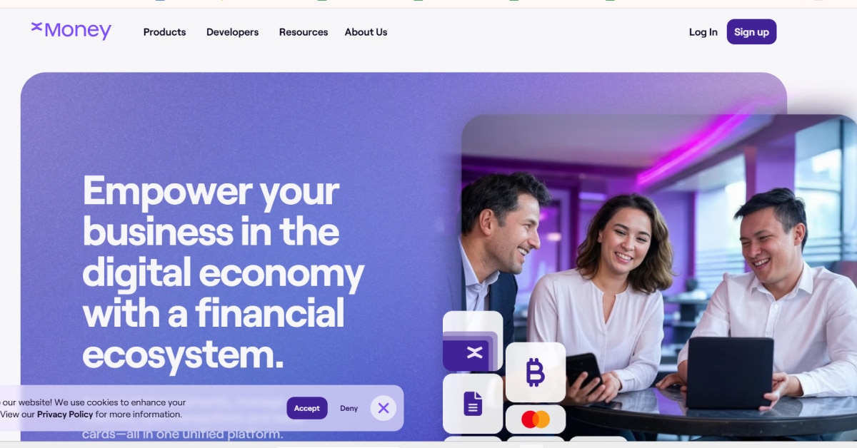 xMoney - Purple Web Design
