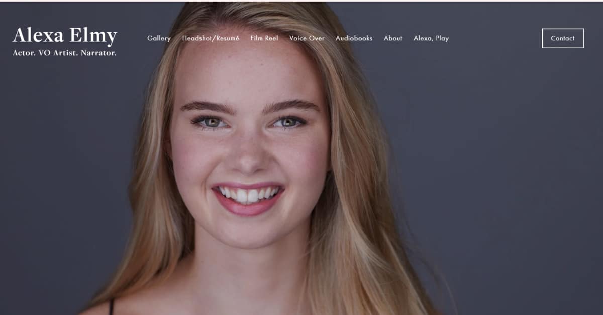 Alexa Elmy - Voice Actor Website alexa elmy - voice actor website examples
