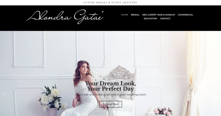 Alondra Gatae - Makeup Artist Website Example Alondra Gatae - Makeup Artist Website Example