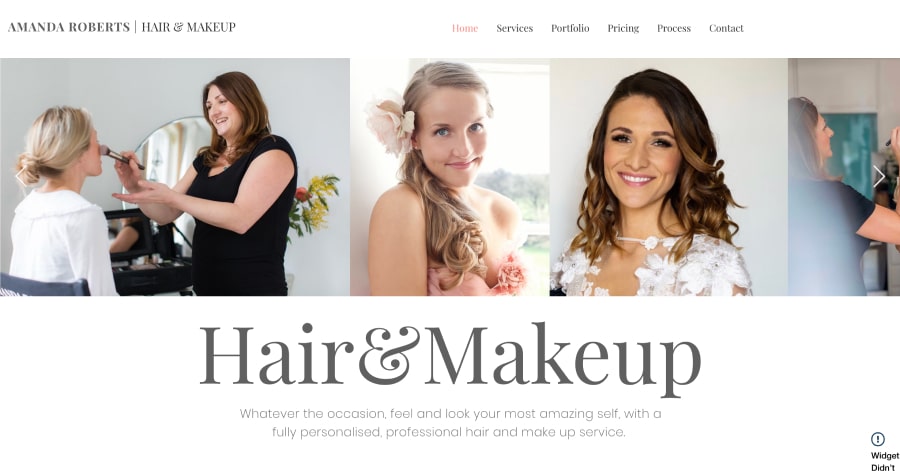 Amanda Roberts - Makeup Artist Website Example Amanda Roberts - Makeup Artist Website Example