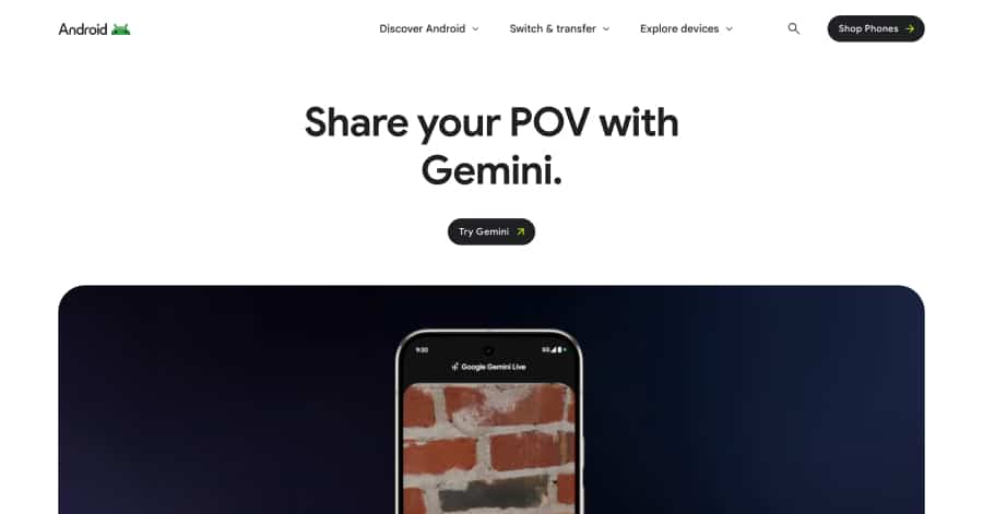 Android - Homepage Design Example