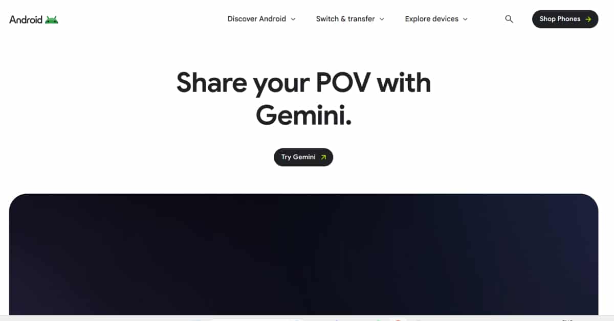 Android - Technology Website Example
