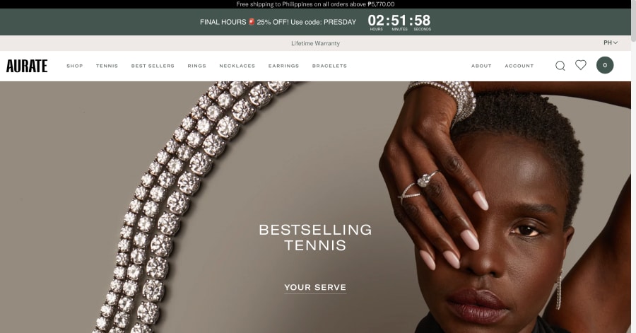 Aurate - Jewelry Website Example Aurate - Jewelry Website Example