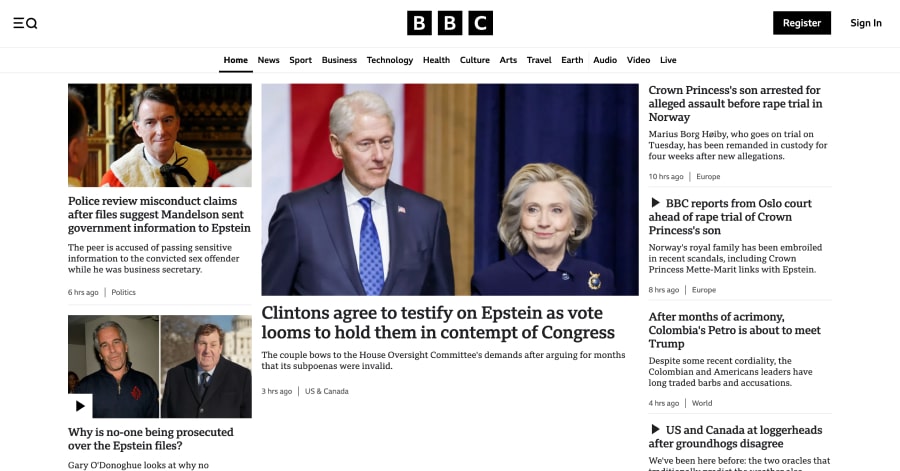 BBC - Journalist Website Exampl