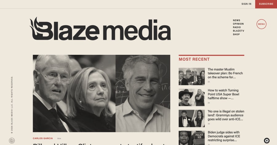 Blaze Media - Journalist Website Example
