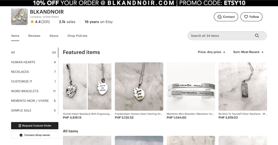 Blkandnoir - Jewelry Website Example Blkandnoir - Jewelry Website Example