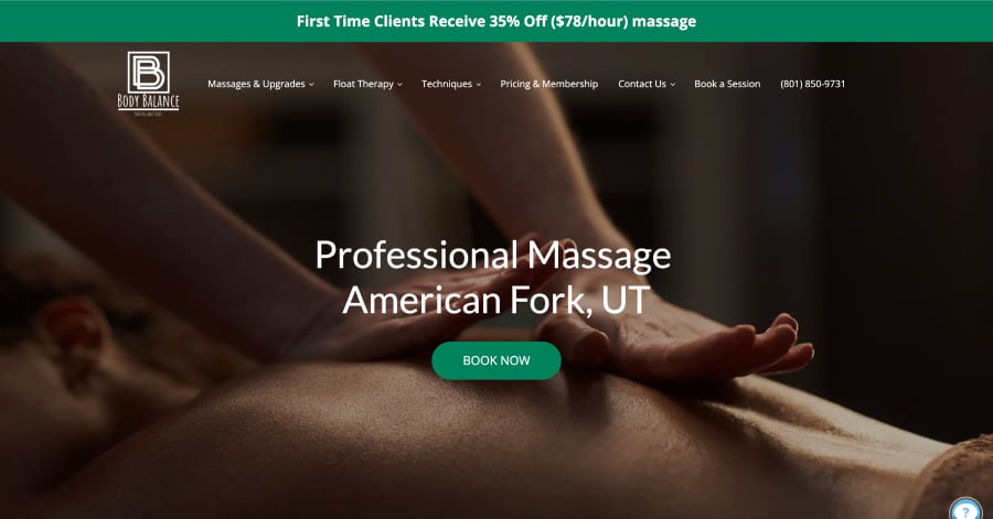 Body Balance - Massage Website Example Body Balance - Massage Website Example