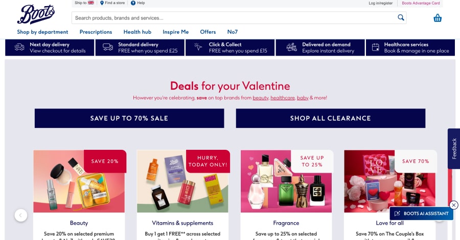 Boots - Pharmacy Website Example