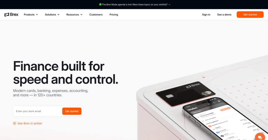 Brex - Fintech Startup Website Examples Brex - Fintech Startup Website Examples