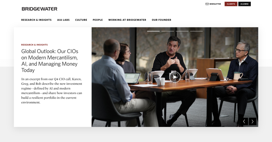 Bridgewater - Investment Firm Website Example