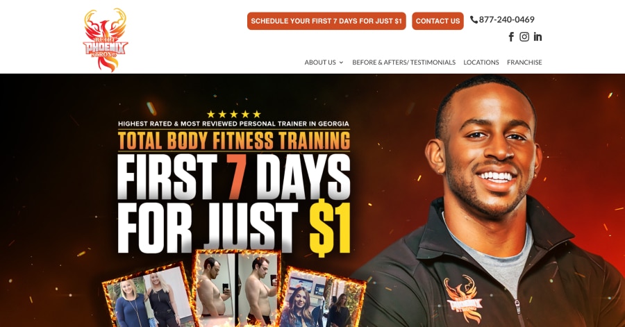 Built Phoenix Strong - Personal Trainer Website Example Built Phoenix Strong - Personal Trainer Website Example