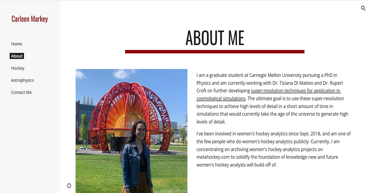 Carleen Markey - Student Website (1) Best Student Portfolio Websites_Carleen Markey