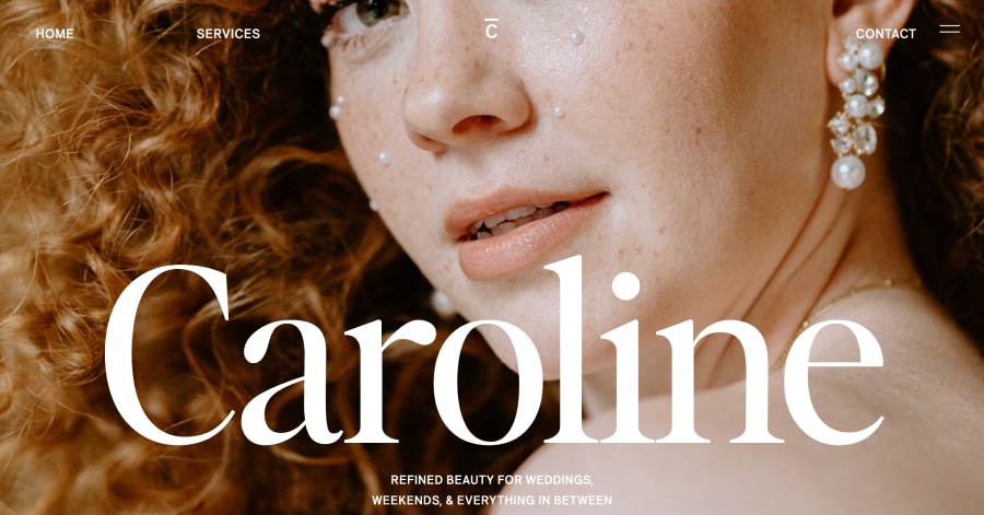 Caroline - Makeup Artist Website Example Caroline - Makeup Artist Website Example