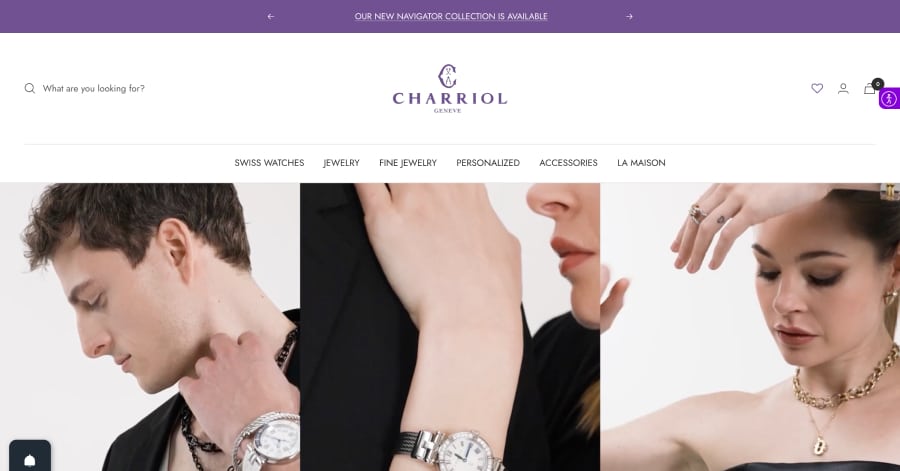 Charriol - Jewelry Website Example Charriol - Jewelry Website Example