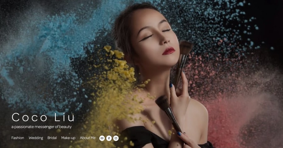 Coco Liu - Makeup Artist Website Example Coco Liu - Makeup Artist Website Example
