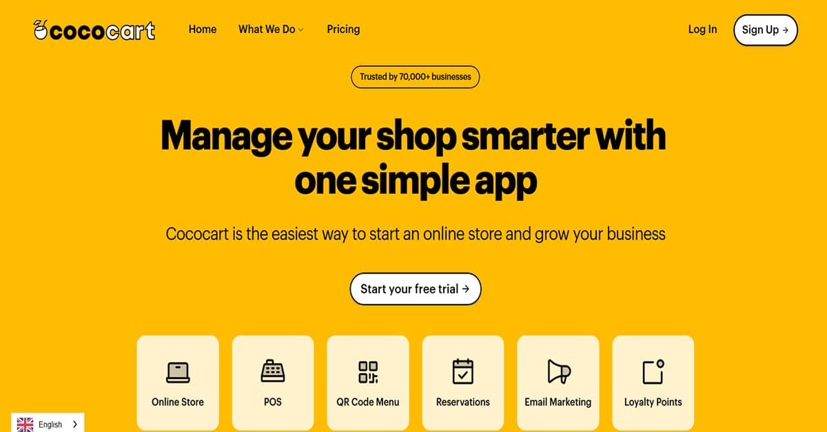 cococart - saas website examples